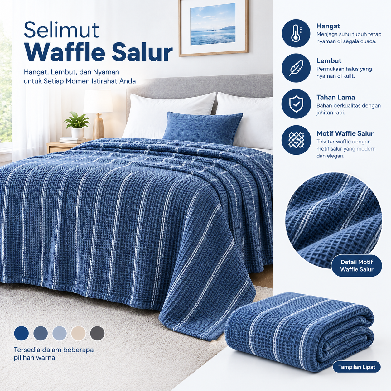 Foto produk Selimut Waffle Salur