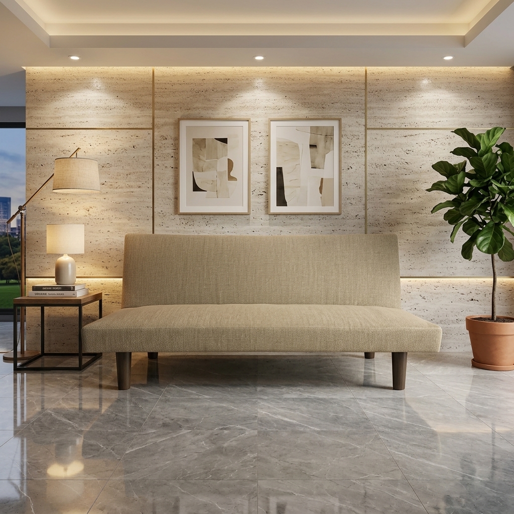 Foto produk Sofa Bed Fabric Cokelat Oat